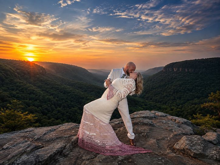 Jennifer Mummert wedding and elopement photography — a couple at a mountain overlook
